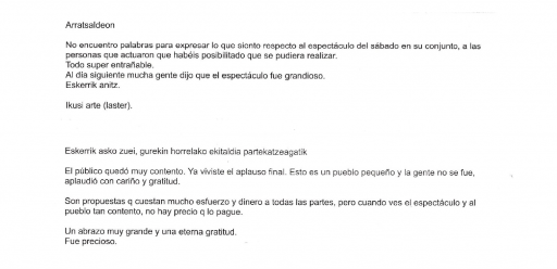 2 Témoignages d'habitants d'Ochagavía, suite au spectacle Bereterretx du 18 octobre 2025
